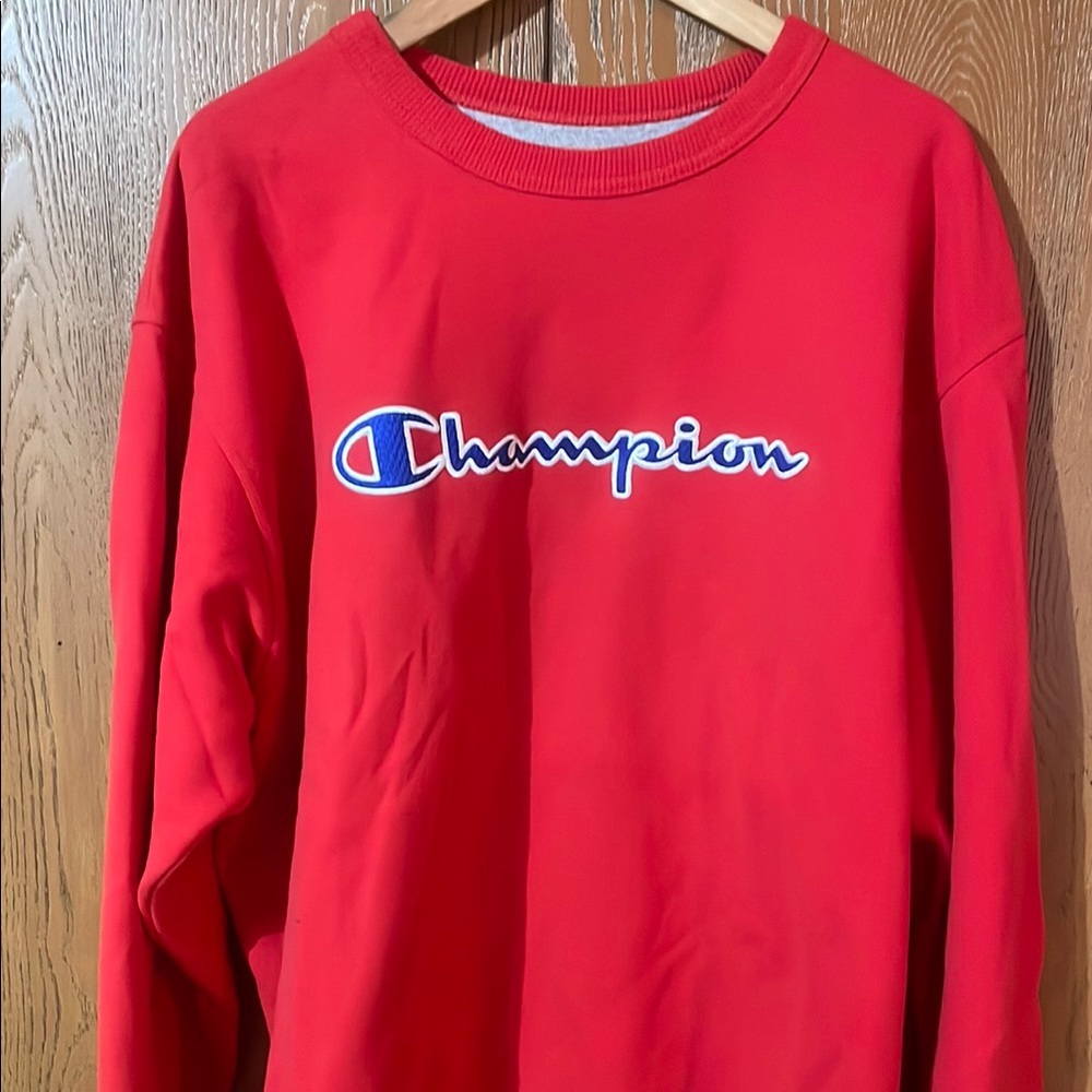 Champion Bold Red Crewneck Sweatshirt